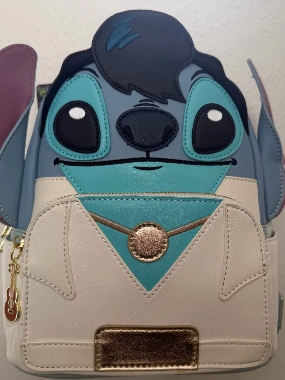 Loungefly x Disney Lilo & Stitch Blue Carácter Mini Backpack